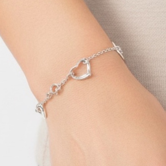 Tiffany & Co. Jewelry - Tiffany & Co. 925 Silver Elsa Peretti Open Heart Bracelet
